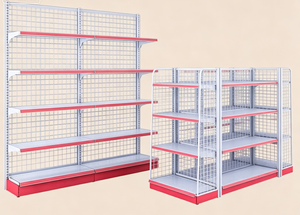 Estantería Metálica Moderna de Doble Cara para Supermercado, Resistente, con 5 Niveles, para Exhibición de Productos en Tiendas de Conveniencia y Comercios - Product Image 4