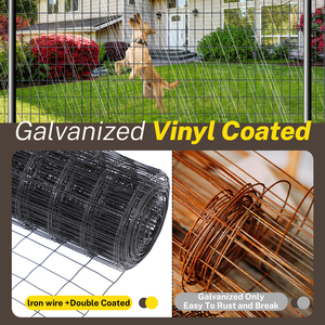 4FTX100FT Roll High Quality 16GA 1.6mm 2"x3"<b>Mesh</b> Black PVC Coated Welded <b>Mesh</b> <b>Wire</b> Fencing for Pet Animal Cage - Product Image 5