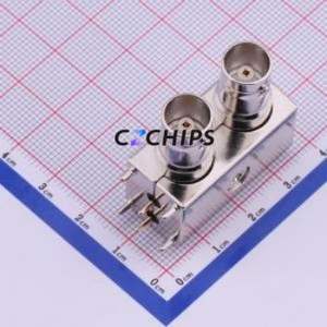 DOSIN-801-0266 RF Coaxial Connector Through hole Component (THT) Connector Board-to-Board Inner Hole 2 BNC - Product Image 1