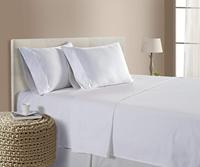 Vente en gros de fournitures hôtelières de Yangzhou, ensemble de literie d'hôtel de Dubaï, housse de couette à rayures blanches, collection de literie d'hôtel, drap tissé uni, 4 pièces
