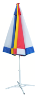 Parasol de plage rayé arc-en-ciel, protection UV, portable, pour pique-niques et tables de bord de mer
