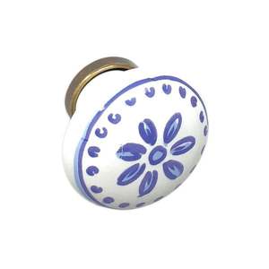 ลูกบิดเฟอร์นิเจอร์เซรามิก 'p04' Ø 31มม.-100ตกแต่งสีขาว - Product Image 3