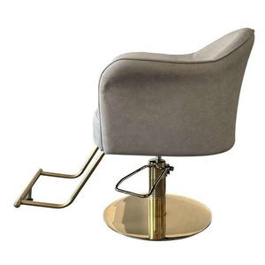 Fauteuil de Salon de Beauté Hydraulique Commercial Moderne, Chaise Pivotante pour Coiffure, Base Dorée Électroplaquée Luxe Léger, Chaise de Barbier - Product Image 3