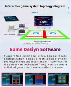 Jeu interactif populaire lumineux pour salle de jeux intérieure, jeu de carreaux de sol LED sensible à la pression - Product Image 6