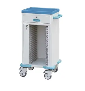 MT attrezzature mobili ospedale medico ABS porta Record medico carrello File carrello con ruote