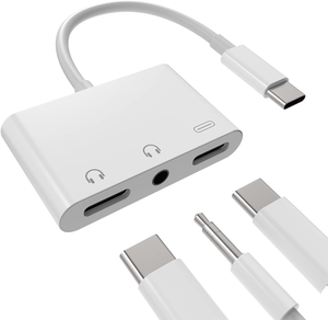 Type <b>C</b> to 3.5mm Headphone Jack Adapter, Supports 60W Fast Charging, Noise Reduction Technology, Compatible with Apple - Product Image 1