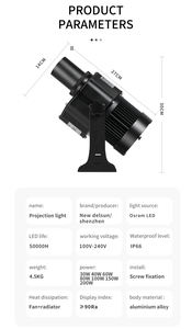 Passarela pedonal industrial de alta potência Gobo projetor tráfego exterior aviso projeção sinal de tráfego publicidade luz - Product Image 6