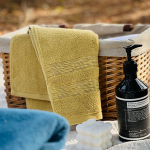 Pure Cotton Face <b>Towels</b> Solid Color 35x75cm 70x140cm Skin-Friendly For <b>Bathing</b> And Washing Faces Gift <b>Set</b> - Product Image 3