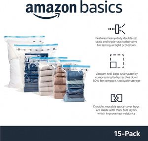 Bolsas de Almacenamiento al Vacío Reutilizables Ecológicas de Alta Calidad para Ropa, Ropa de Cama, Alimentos, Baño, Compresión Hermética Reforzada del 80% - Product Image 2