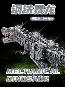 PANLOS 611016 Grand tyrannosaure mécanique avec lumière grand dinosaure jouets 3d puzzle Building Block jouet pour enfants - Product Image 2