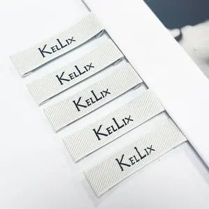 Sourcing Supplier Custom Brand Logo Ultrasonic Cut Garment Labels Woven Garment Labels