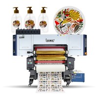 Impresora UV DTF Locor de 60 cm A2, rollo a rollo, con lámina de transferencia en frío de oro y plata, plotter de impresión y laminación todo en uno