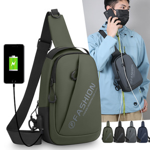 Fashion Men's Chest Bag Large Capacity Outdoor Sports Crossbody Multi Layer Commuter Travel Shoulder Bag - Product Image 1