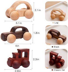 Jouets en bois pour bébés : Voitures à pousser et à saisir - Product Image 2