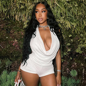 Conjuntos Nuevos de Verano para Mujer con Halter, Cuello Caído, Espalda Descubierta y Lazo, Top y Shorts de Dos Piezas, Ropa de Mujer para Verano - Product Image 5