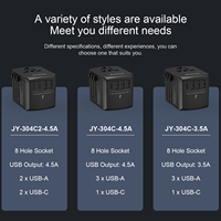 Adaptateur secteur international Wontravel, adaptateur multi-prises EU UK USA AUS, adaptateur de voyage universel avec 2 USB et 2 Type-C