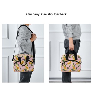 Hawaiian Fresh Style Custom Plumeria <b>Tote</b> <b>Lunch</b> Box Portable Insulated Soft Cooler <b>Lunch</b> <b>Bag</b> With Pockets for Picnic Food - Product Image 6