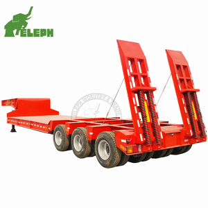 Semi-remorque surbaissée robuste en acier à 3 lignes et 6 essieux pour le <span class=keywords><strong>transport</strong></span> d'excavatrices avec remorque à col de cygne détachable - Product Image 4