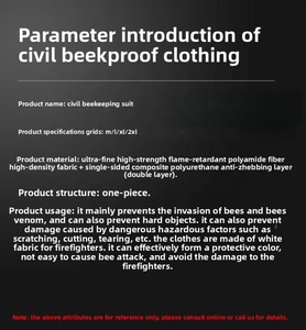 Uniforme respirable d'habillement de morsure d'<span class=keywords><strong>anti</strong></span> abeille pour la délivrance de lutte contre l'incendie - Product Image 5