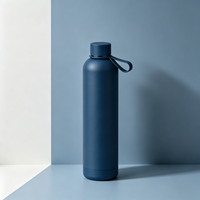 Bouteille d'eau isotherme sport en acier inoxydable à double paroi de 750 ml avec peinture mate, personnalisable