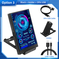 Nouvelle vente flash : Écran secondaire standard Type-C IPS de 3,5 pouces, moniteur CPU/GPU/RAM/HDD USB LCD pour Windows 10/11, livraison en 3 jours
