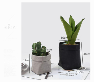 Ins Lavable Coloré Sac <span class=keywords><strong>En</strong></span> Papier Brun À La Maison Nordique Sac De Rangement Porte-Stylo Pinceau De Maquillage Seau Marron Papier Fleur <span class=keywords><strong>En</strong></span> Pot de <span class=keywords><strong>Plantes</strong></span> - Product Image 2