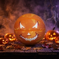 Ballon de basket PSYCHE Pumpkin Glow in the Dark - Design personnalisé pour Halloween, revêtement en PU, taille 7, chambre à air en caoutchouc naturel