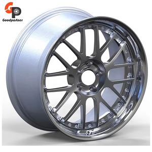 Universal Fit Silver Multi <b>Spoke</b> Two Piece Forged Aluminium Alloy Car Rim Complete With Bolts Custom Passenger Car <b>Wheel</b> - Product Image 1