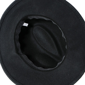 Prêt à expédier 100% feutre de laine <span class=keywords><strong>noir</strong></span> Fedora <span class=keywords><strong>chapeau</strong></span> large bord Gentleman Trilby <span class=keywords><strong>Borsalino</strong></span> chapeaux pour les affaires ou la scène de fête - Product Image 6