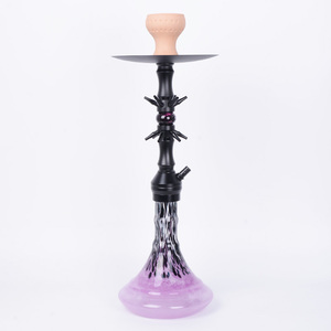 Atacado Novo Conjunto de Narguilé Colorido de Alumínio 58CM com Técnica de Espelho, Ecológico, Exclusivo, LED, Mangueira Única de Silicone, 6 Conjuntos/Caixa - Product Image 5