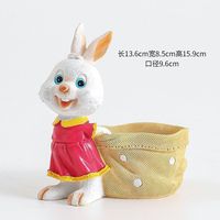 Pot de fleurs créatif de style coréen en forme de petit animal, lapin mignon, pour plantes succulentes, décoration de table pour plantes vertes