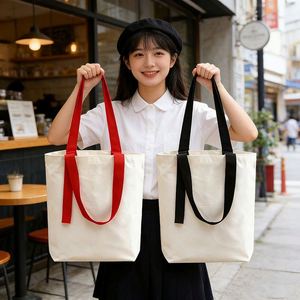 Customized <b>Ribbon</b> Canvas Tote Gift Event Giveaway Cotton Shopping Bag <b>Wedding</b> Party Favor Handbag - Product Image 4