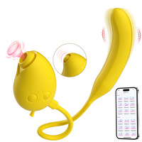 Vibrateur en silicone souple pour adultes, forme mangue banane, télécommande via application, OEM ODM, étanche IPX6, jouets sexuels pour femmes et hommes