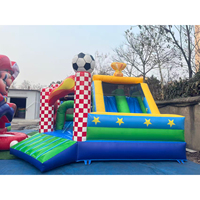 Château gonflable et toboggan aquatique combinés avec piscine à balles, thème Bluey, 6x4m, en PVC, très demandé