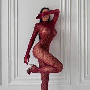 Mono de leopardo para mujer, lencería de malla transparente para chicas maduras, body de nailon transpirable de alta calidad - Product Image 3