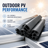 Özel EPDM PV Boşluk Doldurma Şeridi T-Kanal Ekstrüzyon UV Dayanımlı Conta, Güneş Paneli Çerçeve Sızdırmazlık Uygulamaları için