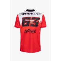 Polo blanc pour homme 63 Bagnaia Ducati Corse % polyester