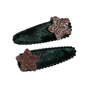 Mini pinces à cheveux en tissu tendance pour bébés et enfants, motif étoile mignon, 2 pièces pour filles, vente en gros, dernier design - Product Image 6