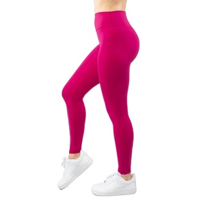 Pantalons de yoga pour femmes de haute qualité avec logo personnalisé en gros, taille haute, effet push-up, leggings de sport vierges pour femmes - Product Image 3