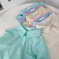 Nouvelle collection de vêtements pour femmes, édition coréenne, haut ample et polyvalent, style rétro, chemise pour femmes, chemise grande taille pour l'hiver, printemps/été