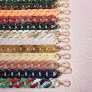 カラフルなアクリルチェーンストラップゴールドフック付きハンドバッグ用おしゃれなDIYバッグアクセサリー財布交換用複数シェード - Product Image 3