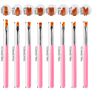 8 pinceles para decoración de uñas, herramienta de pintura de <span class=keywords><strong>gel</strong></span> ombre, bolígrafo de puntos, herramienta de dibujo degradado, herramienta de tallado manual DIY, bolígrafo para decoración de uñas. - Product Image 5