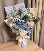 Bouquet de mariée artificiel élégant, fleurs en soie artificielle réalistes pour mariage, demoiselle d'honneur et accessoire photo