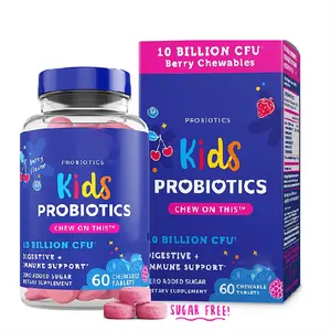 OEM配合プロバイオティクスオーガニックキッズビタミンC & Dチューインタブレットキッズプロビオティクスチェリーチュアブル - Product Image 1