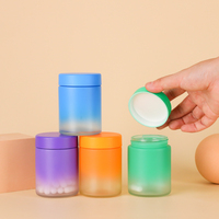 Flacons en verre givré de qualité supérieure, 100 ml, 150 ml, 120 ml, à large ouverture, pour capsules, pilules, comprimés, avec logo personnalisé imprimé