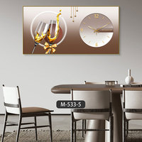 Horloge moderne restaurant mur salon lumière luxe cristal porcelaine peinture chambre décoration peinture cadre peinture