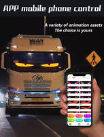 Devil Eyes Light Flexible LED Display Screen Voiture Camion Fenêtre Yeux Publicité Messages Défilement LED Ticker Board APP Edit Sign