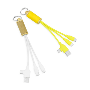 2025 nuove idee eco-friendly tubi di carta 5V/2A portachiavi 3 1 USB cavo da uomo <span class=keywords><strong>donna</strong></span> eco-friendly promozionale USB Gadget - Product Image 1