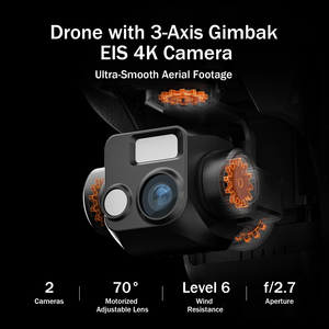 Drone Quadricoptère 4K Pro avec GPS HD 5G WiFi FPV, Nacelle 3 Axes, Moteur Brushless, Évitement d'Obstacles, 25 Min d'Autonomie, Portée de 3 KM - Product Image 5
