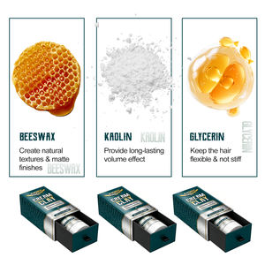 Crème coiffante pour cheveux pour hommes, crème coiffante pour cheveux, non rigide, sans résidus, à base d'eau, facile à laver, crème coiffante pour cheveux, argile, OEM - Product Image 4